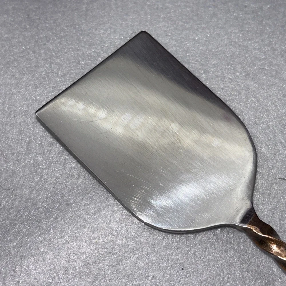 Forged Cheese Board Serving‎ Utensil Set 4pc Stainless Steel Twisted Handles EUC